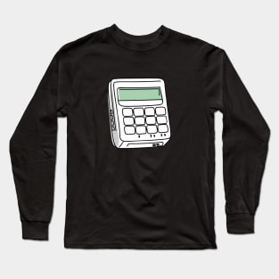 Line art of a Pager Long Sleeve T-Shirt